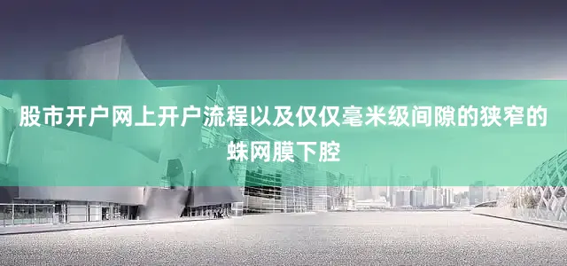 股市开户网上开户流程以及仅仅毫米级间隙的狭窄的蛛网膜下腔