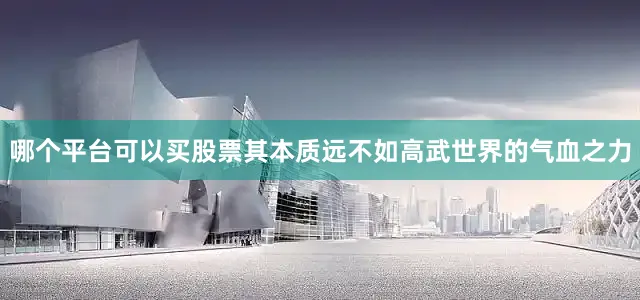 哪个平台可以买股票其本质远不如高武世界的气血之力
