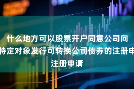 什么地方可以股票开户同意公司向不特定对象发行可转换公司债券的注册申请